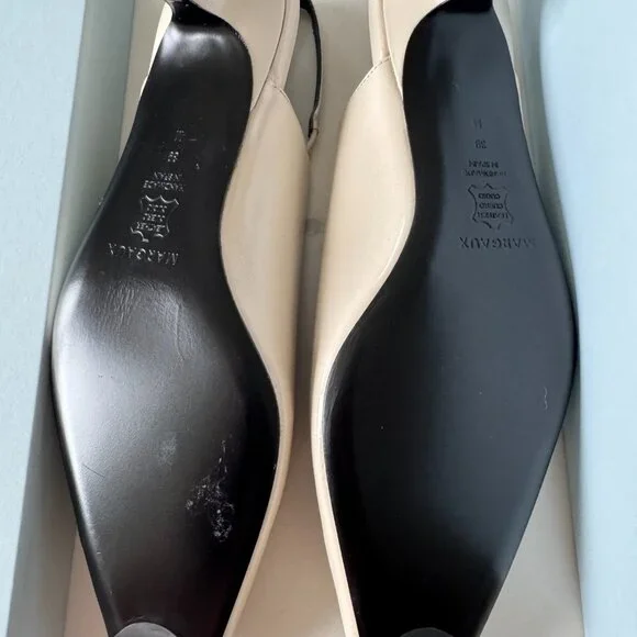 BRAND NEW Margaux The Sofia Sling - Ecru Crinkle Patent (39) - Picture 11 of 14